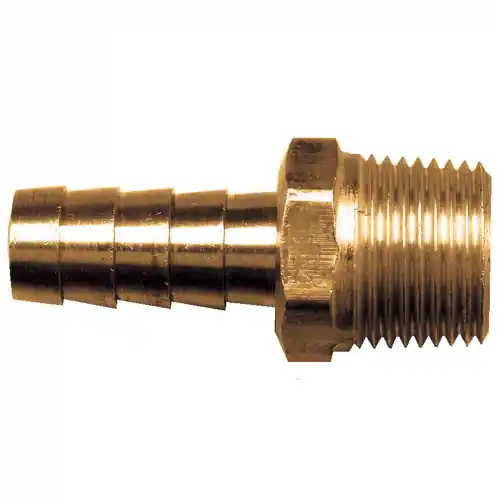 Brass Hose Barb; 1/4x1/2 MPT