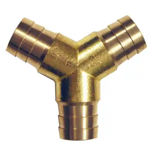 Brass Y Connector; 3/8 Hose Barb