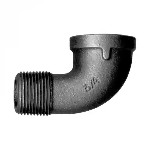 Black Iron 90 Elbow; 11/4MPT x 11/4FPT