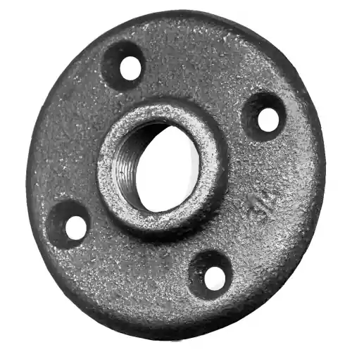 Black Iron Floor Flange; 3/4FPT