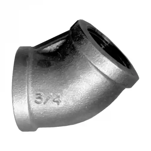 Black Iron 45 Elbow; 1-1/4FPT