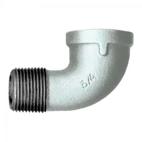 Galvanized Iron 90 Elbow; 3/4MPT x 3/4FPT