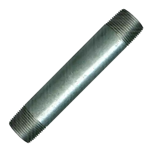 Galvanized Iron Nipple; 4MPT x 4in