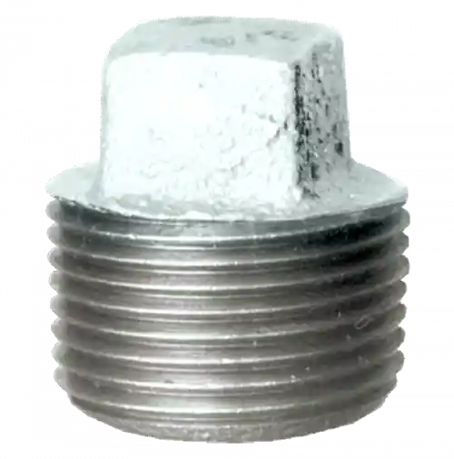 Galvanized Iron Square Head Plug; 4MPT