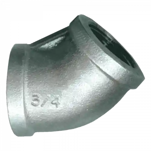 Galvanized Iron 45 Elbow; 1/8FPT