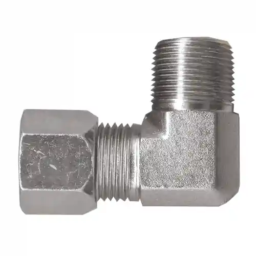 Steel Flareless 90 Elbow; 1/4x1/4 MPT