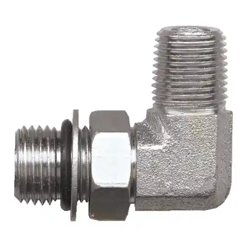 Steel 90 Elbow; 3/4-16 ORBx1/2 MPT