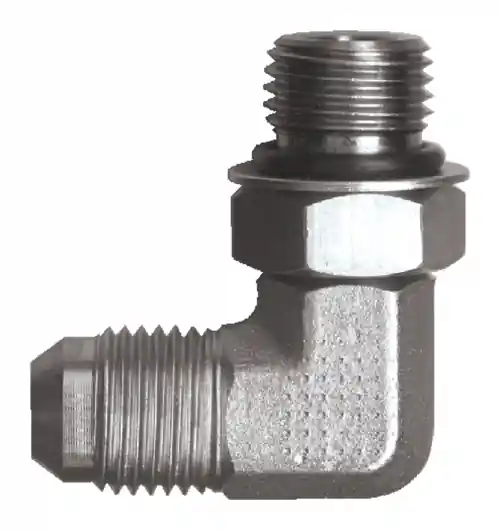 Steel 90 Elbow; 3/8MJICx7/8-14 ORB