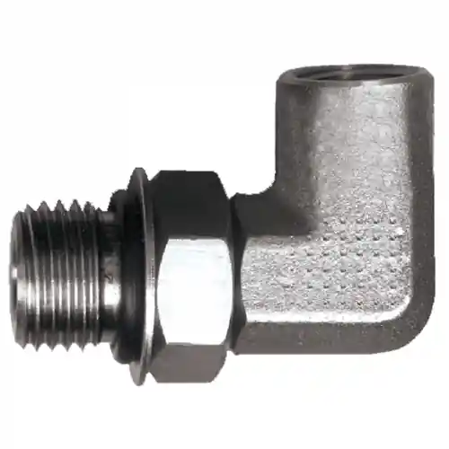 Steel 90 Elbow; 1-1/16-12 ORBx3/4 FPT