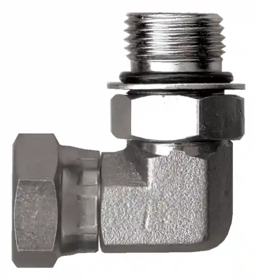 Steel 90 Elbow; 3/4-16 ORBx1/2 FJIC SW