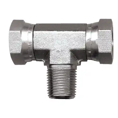 Steel Tee; 1/2NPSMx1/2MPT