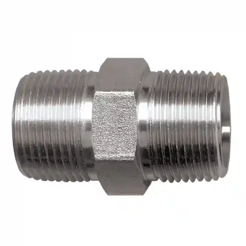 Steel Hex Nipple; 2MPT