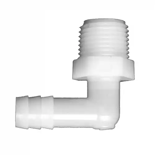 Nylon Barb 90 Elbow; 1/2 x3/8 MPT