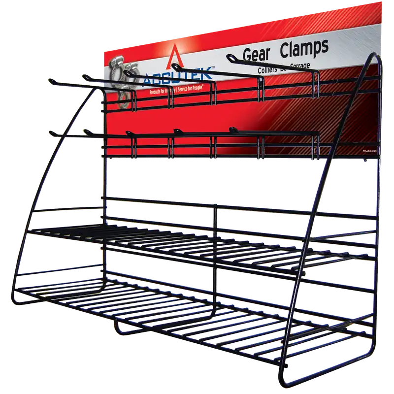 10 Gear Clamp Display Rack w/sign