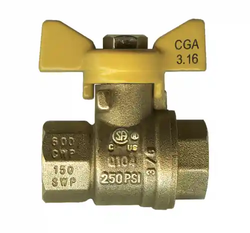 CGA316 Ball Valve; 3/8FPT; T-Handle