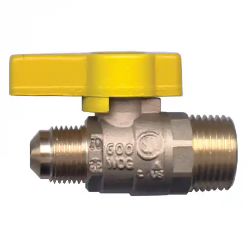 CSA Gas Shut-off; 3/8M.Flarex1/2MPT
