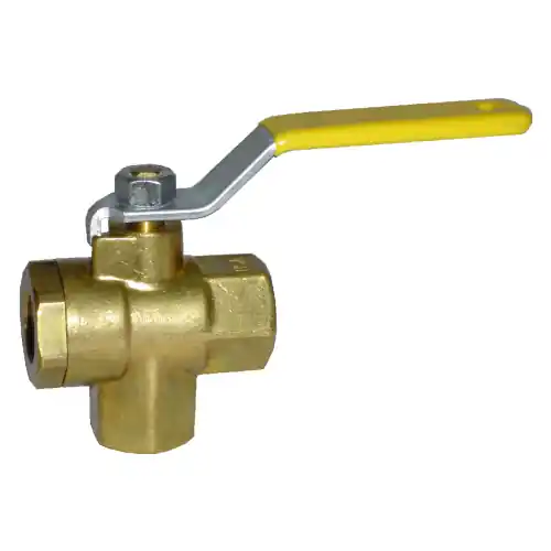 Ball Valve 3-Way; 1/4 FPT