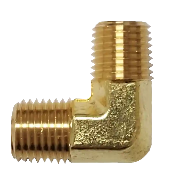 Brass 90 Elbow; 3/8 MPT x 1/4 MPT