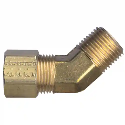 Brass Comp 45 Elbow; 5/8x1/2 MPT