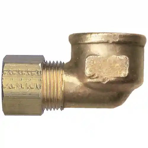 Brass Comp 90 Elbow; 1/4x1/4 FPT
