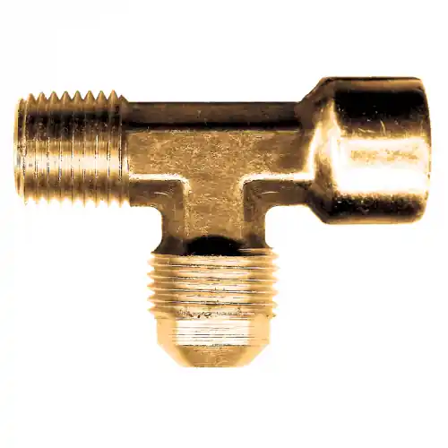 Brass Tee; 1/4M.SAEx 1/8FPT x 1/4M.SAE