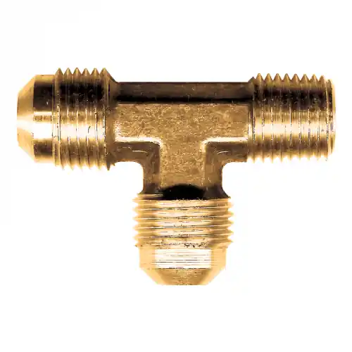 Brass Tee; 1/2M.SAEx 3/8MPT x 1/2M.SAE