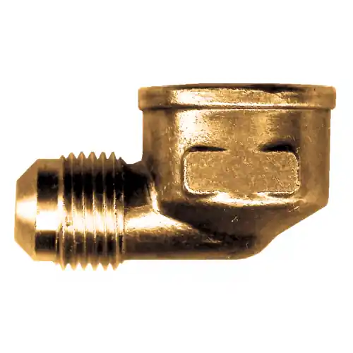 Brass 90 Elbow; 1/2M.SAEx1/4FPT