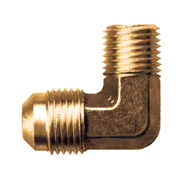Brass Flare 90 Elbow; 3/8MJICx3/8MPT