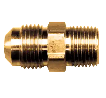 Brass Flare Adaptor; 5/8MJICx1/2MPT