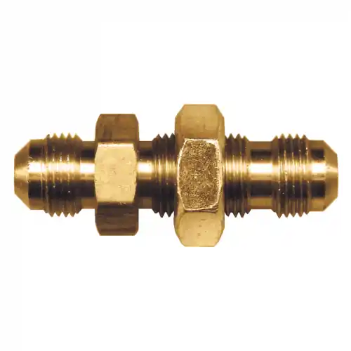Brass Bulkhead Union; 3/8 MSAE