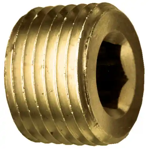 Brass Plug Square Sunk; 3/4 MPT