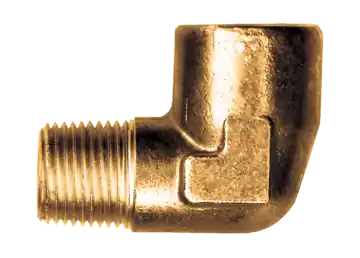 Brass 90 Elbow; 1/4 FPT x 1/4 MPT; Heavy