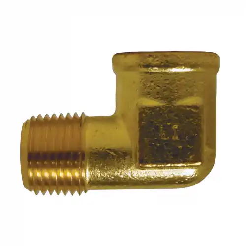 Brass 90 Elbow; 3/8 FPT x 3/8 MPT