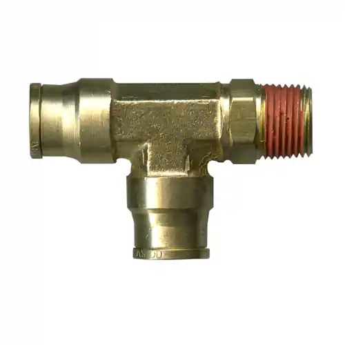 Push-Connect Tee; 3/8x3/8MPT x 3/8