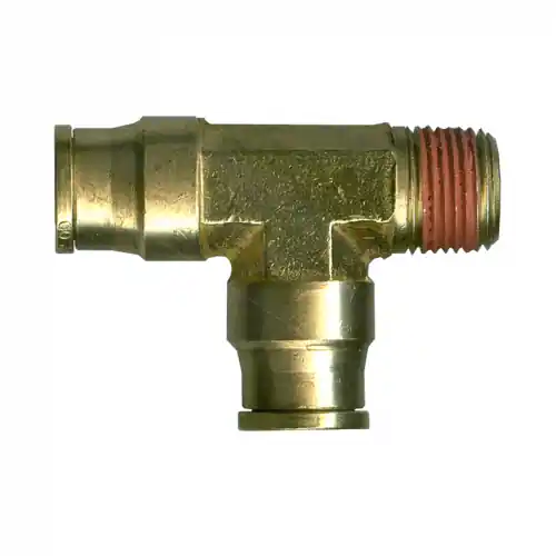 Push-Connect Tee; 1/4x1/4MPT x 1/4