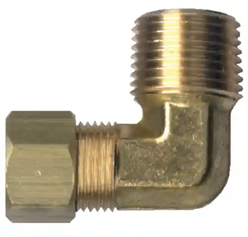 Comp 90 Elbow; 1/4x3/8 MPT; Lead Free Brass