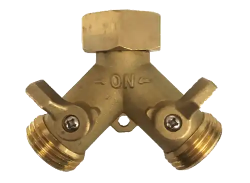 Y Splitter; FWHxMWH (2) W/Shut-Offs