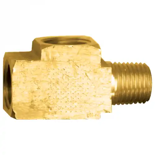 Brass Inv. Flare Tee; 3/16x1/8MPT x 3/16