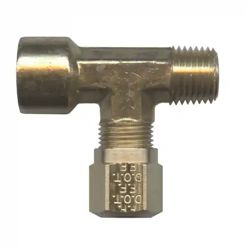 AirBrake Tee; 1/4 FPT x 1/8 MPT x 1/4 FPT