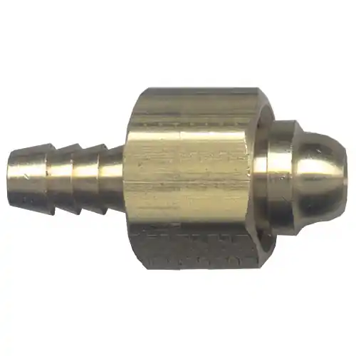 Oxygen B Hose Barb; 1/4 x9/16-18 RH