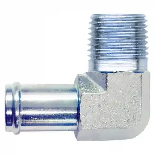 Steel Hose Insert 90Elbow; 5/8x1/2MPT