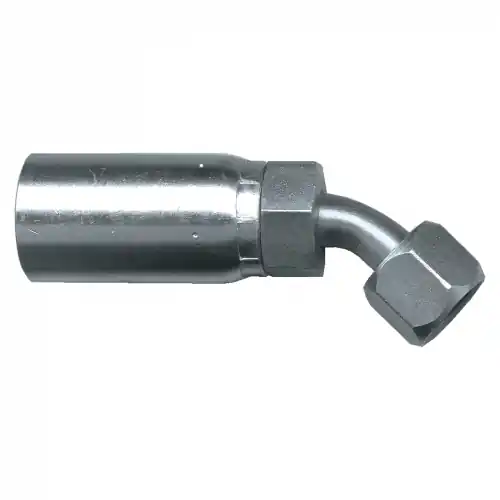 U Series Crimp End; 45Elbow; 3/8ID x3/8FJIC