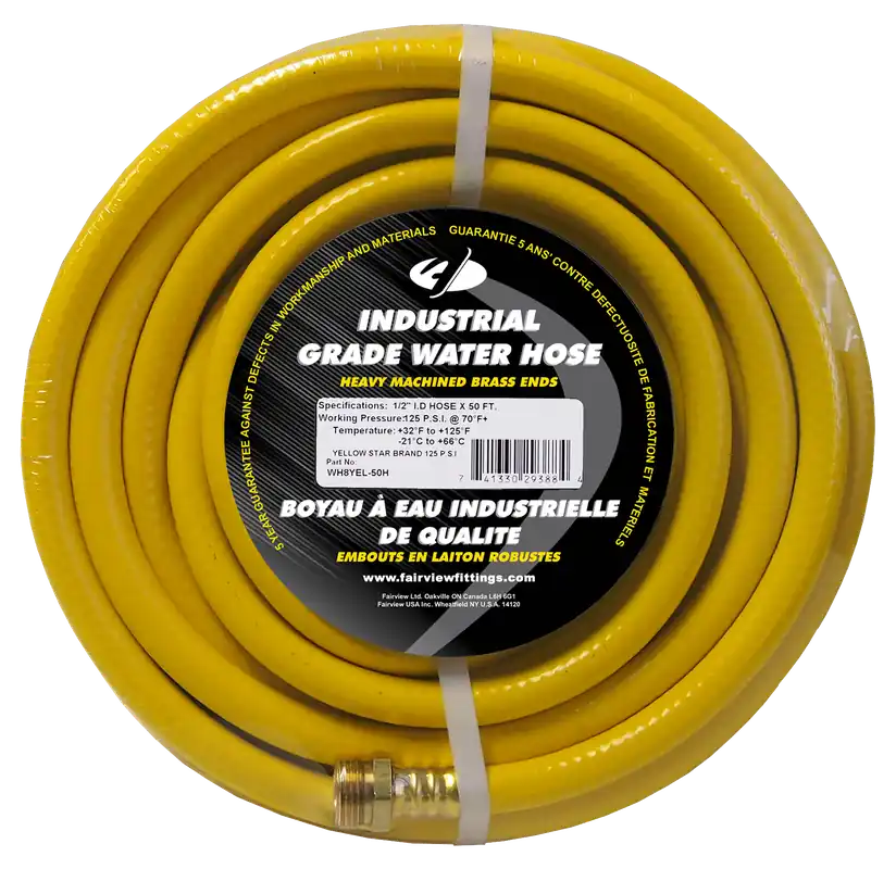 1/2 ID Yellow Water Hose; 50ft
