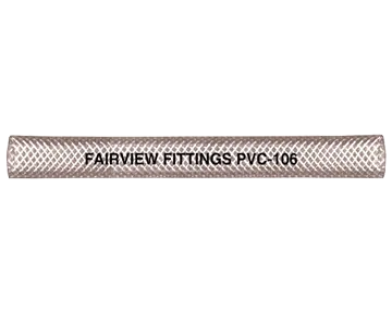 1-1/2ID Clear Braided PVC Tube; 100ft