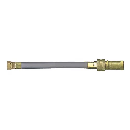 3/8 OE Grill Hose w/ Gas-FLO QD; Rain Plug & Cap; 10ft; Pkgd