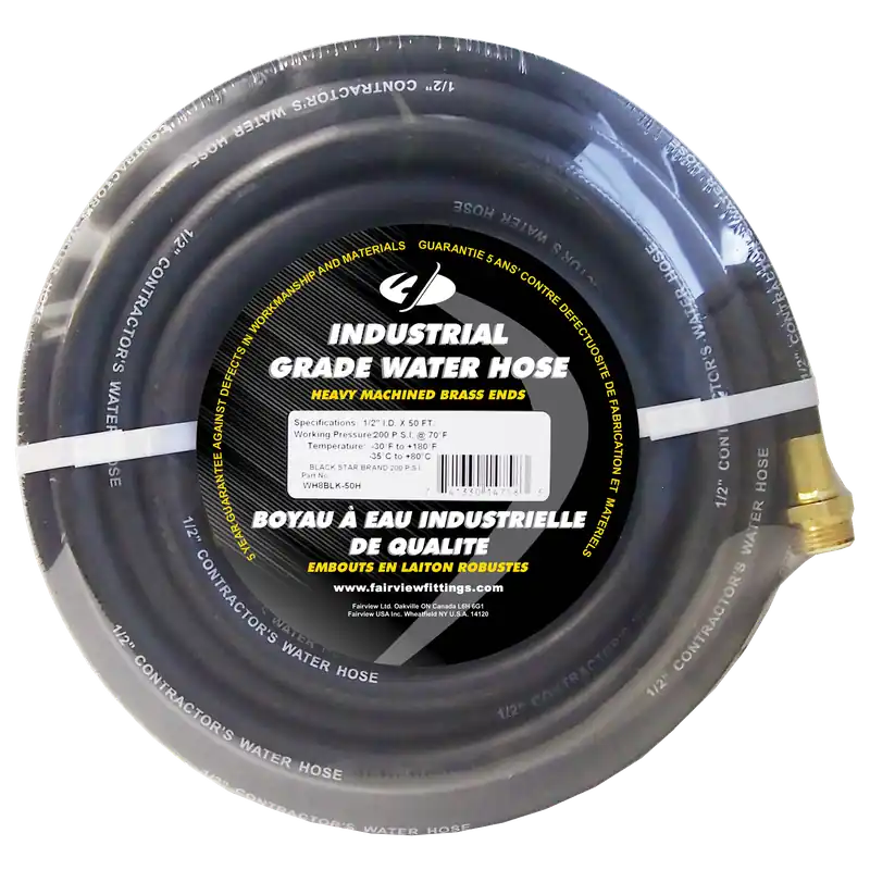 3/4 ID Black EPDM Water Hose; 100ft