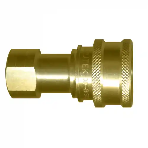 ISO B Brass Coupler; 3/8x3/8FPT