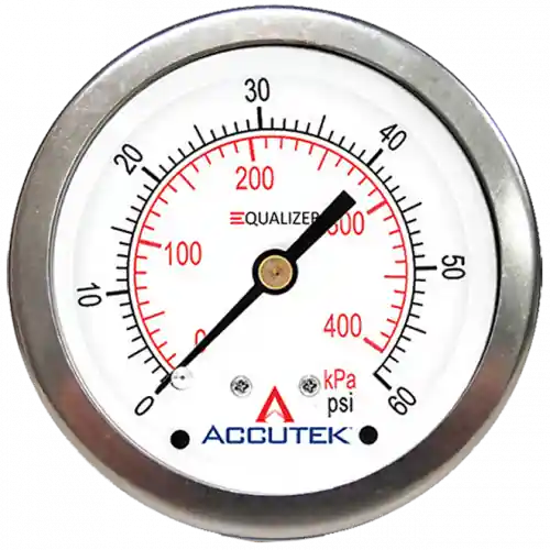 0-5000PSI Equalizer Gauge; 2.5in Face; 1/4MPT CBM