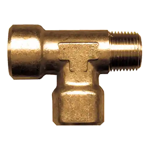 Tee; 1/4 FPT x 1/4 MPT x 1/4 FPT; Lead Free Brass