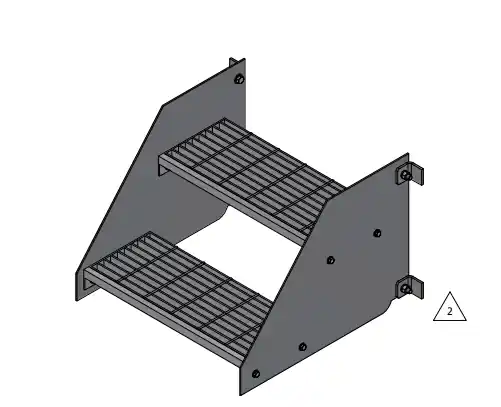 Foremost Bolt On 2 Step Kit for 500G - 1000G Used Oil Tank - 22741